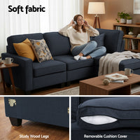 Artiss Modular Sofa Chaise Set 4-seater Dark Grey