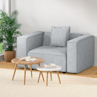 Modular Sofa Chaise Set 1-Seater Grey