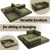 Artiss Convertible Folding Sofa Bed Green