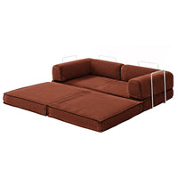 Artiss Convertible Folding Sofa Bed Orange