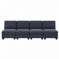 Artiss 4 Seater Modular Sofa Set Sectional Easy Assembly Dark Grey