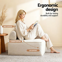 Artiss 2 Floor Sofa Lounge Chair with Pillow