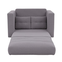 Artiss 2 Seater Corduroy Convertible Sofa Bed Pull Out Boneless Couch Grey