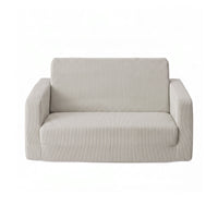 Artiss 2-in-1 Sofa Foam Couch with Side Pocket Light Grey