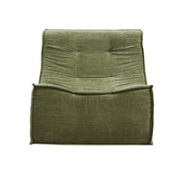 Artiss Floor Sofa Armless Chenille No Assembly Removable Cover Green