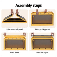 Storage Box Container Foldable Stackable 5 Sides Open Transparent 115L