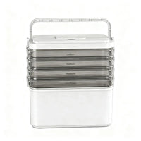 Artiss 5 Tier Portable Storage Box Detachable with Handles Plastic Clear