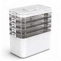 Artiss 5 Tier Portable Storage Box Detachable with Handles Plastic Clear