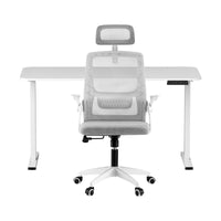Artiss Standing Desk Office Chair Sit Stand Ergonomic Combo 140cm White