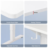Artiss Standing Desk Office Chair Sit Stand Ergonomic Combo 140cm White