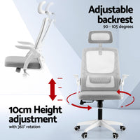 Artiss Standing Desk Office Chair Sit Stand Ergonomic Combo 140cm White