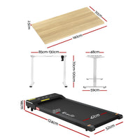 Artiss Electric Treadmill with 140cm Automatic Standing Desk Walking Pad 400mm- 140-400PAD