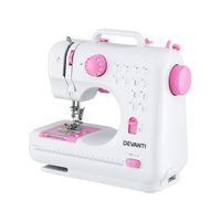 Devanti 12 Stitches Mini Sewing Machine for Beginners Portable Sewing Machine Kit with LED Lights