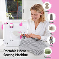 Devanti 12 Stitches Mini Sewing Machine for Beginners Portable Sewing Machine Kit with LED Lights