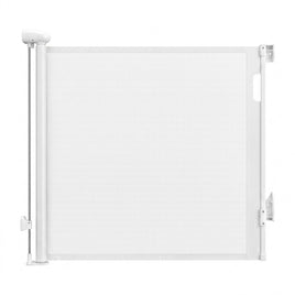 Keezi Retractable Gate Baby Gate Pet Safety Fence Extends up to 140cm White