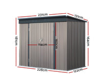 Garden Shed Sheds Outdoor Storage 2.31x1.31M Tool Workshop Shelter