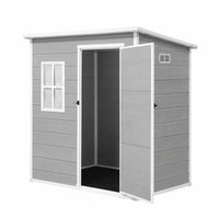 Giantz Garden Shed Outdoor Storage Box 1.87x1.28M Resin Tool Shed Backyard Grey