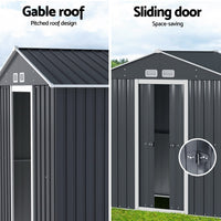 Garden Shed Outdoor Storage 2.15x1.3M Tool Workshop House Shelter Sliding Door