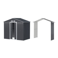 Garden Shed Outdoor Storage 2.15x1.74M Tool Workshop House w/Extension Kit