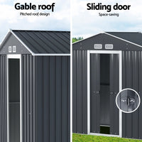Garden Shed Outdoor Storage 2.15x1.74M Tool Workshop House w/Extension Kit