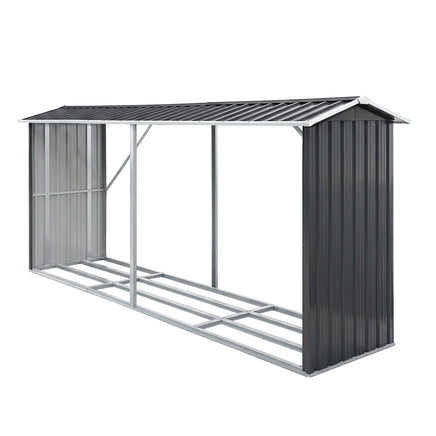 Giantz Firewood Storage Shed 334.5CM x 92CM Outdoor Log Rack Galvanised Steel Wood Holder