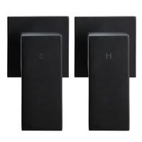 Cefito 9'' Rain Shower Head Set Handheld Round High Pressure Twins Tap Black