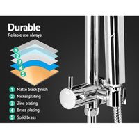 Cefito 9'' Rain Shower Head Set Handheld Round High Pressure Chrome