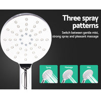 Cefito 9'' Rain Shower Head Set Handheld Round High Pressure Chrome