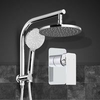 Cefito 9'' Rain Shower Head Set Handheld Round High Pressure Mixer Tap Chrome