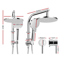 Cefito 9'' Rain Shower Head Set Handheld Round High Pressure Mixer Tap Chrome MIXER