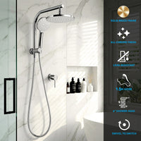 Cefito 9'' Rain Shower Head Set Handheld Round High Pressure Mixer Tap Chrome MIXER