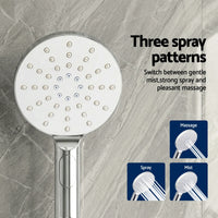 Cefito 9'' Rain Shower Head Set Handheld Round High Pressure Mixer Tap Chrome MIXER