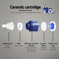 Cefito 9'' Rain Shower Head Set Handheld Round High Pressure Mixer Tap Chrome MIXER