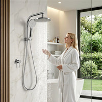 Cefito 9'' Rain Shower Head Set Handheld Round High Pressure Mixer Tap Chrome MIXER