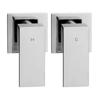 Cefito 9'' Rain Shower Head Set Handheld Round High Pressure Twins Tap Chome