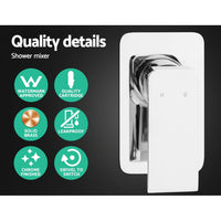 Cefito 8'' Rain Shower Head Set Handheld Square High Pressure Mixer Tap Chrome