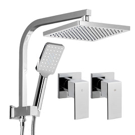 Cefito 8'' Rain Shower Head Set Handheld Square High Pressure wins Tap�Chrome