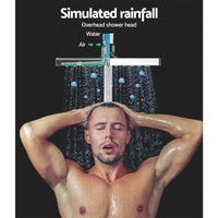 Cefito 8'' Rain Shower Head Set Handheld Square High Pressure wins Tap�Chrome