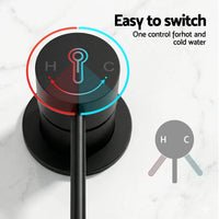 Cefito 9'' Rain Overhead Swivel Shower Head with Wall Bathroom Mixer