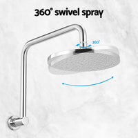 9'' Rain Shower Head Overhead High-pressure Swivel Chrome