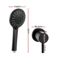 Cefito 4.5" Handheld Shower Head Round with Wall Twin Swivel Bathroom Tap
