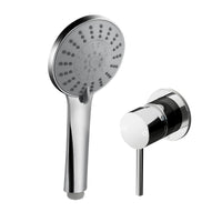 Cefito 4.5" Handheld Shower Head Round with Wall Bathroom Mixer Silver