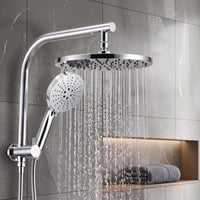 Cefito High-Pressure Shower Heads with Anti-burst 1.5m Hose & 304 S.S Rail, Ideal for Bathroom Upgrades and Pet Washing, 10 Inch Rain & 3-Function Combo
