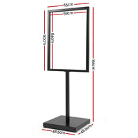 A1 Frame Pedestal Sign Holder Poster Stand Display Board Double Sided 60x90cm