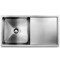 Cefito Kitchen Sink 87X45CM Stainless Steel Basin Single Bowl Silver