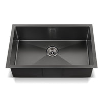 Cefito Kitchen Sink 70X45CM Stainless Steel Basin Single Bowl Black