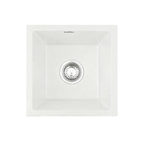 Cefito Kitchen Sink 38x38cm Granite Stone Sink Single Bowl White
