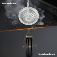 Cefito Kitchen Sink 45x45cm Granite Stone Sink Single Bowl Black