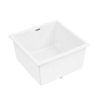 Cefito Kitchen Sink 45x45cm Granite Stone Sink Single Bowl White