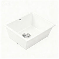 Cefito Kitchen Sink 55x45cm Granite Stone Sink Single Bowl White